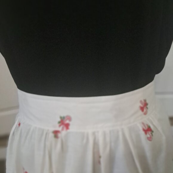 Vintage Hostess Christmas 1950s Apron Christmas trees candy canes and bows MCM - Picture 3 of 6